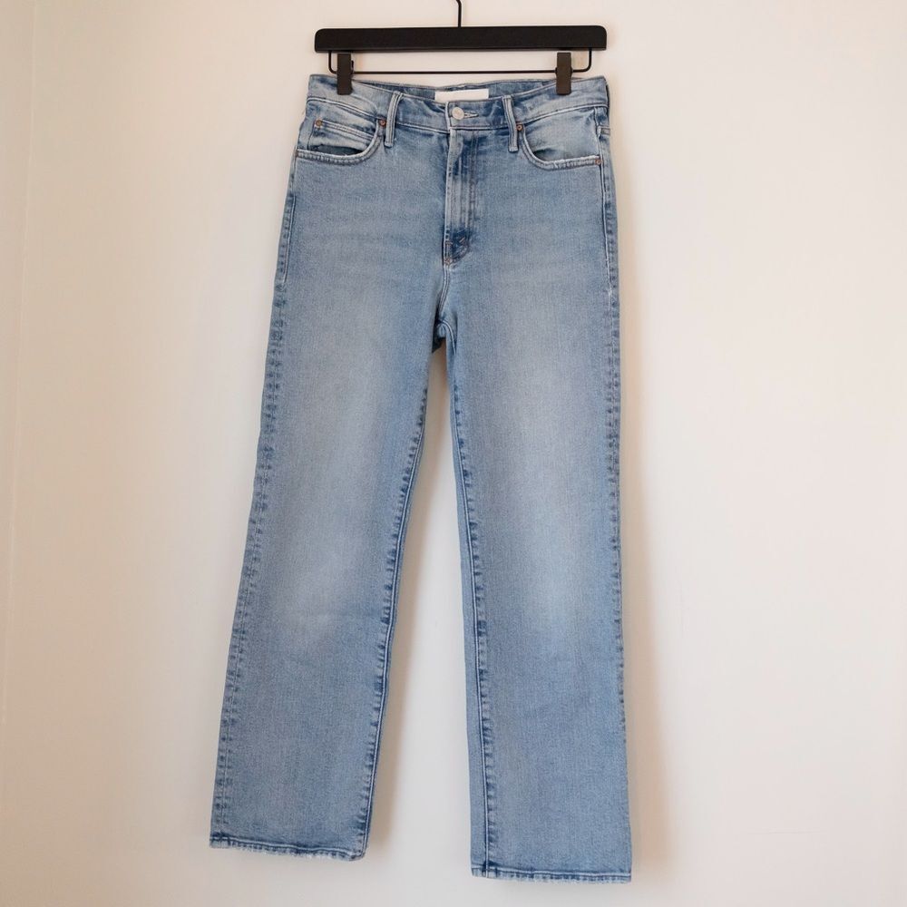 Mother Superior Denim Kick It straight Leg Light Wash Jeans Give it Up Size 27